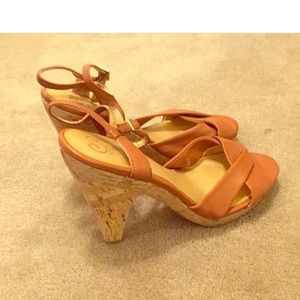 Seychelles tan wedge sandals